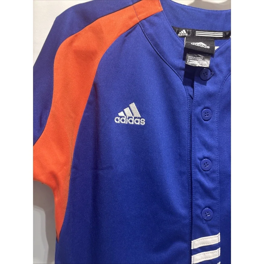 Adidas NY Mets Jersey Youth Size M 10-12 Baseball Official Patch